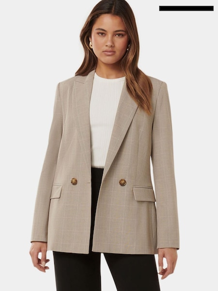 Forever New Grey Isla Double Breasted Blazer (B75752) | €57