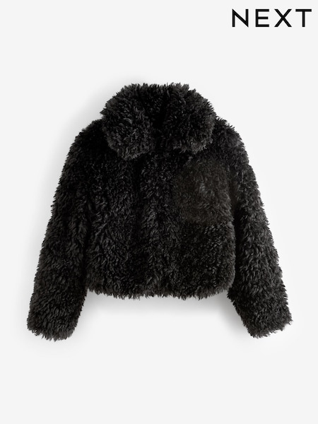 Black Short Faux Fur Jacket (B75808) | €48