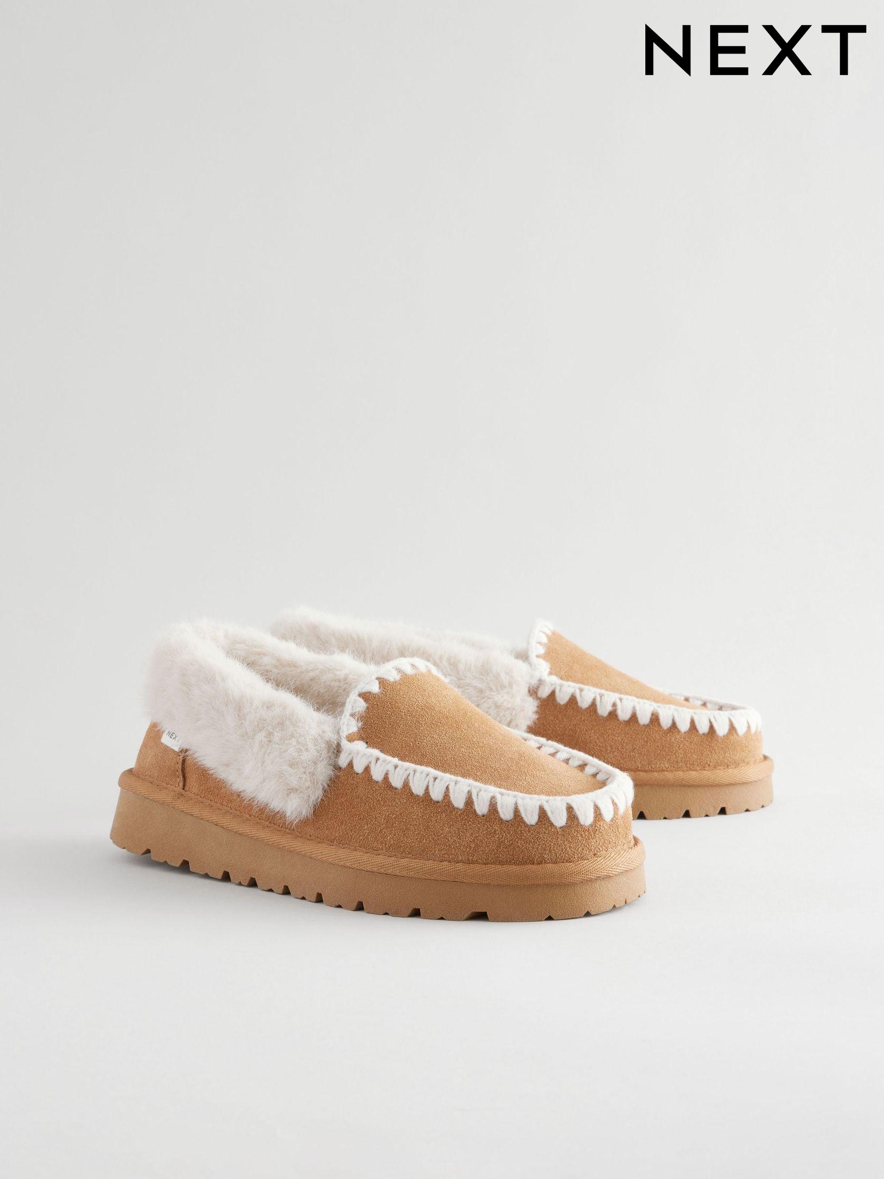 Women s Brown Moccasin Plain Footwear Next Luxembourg