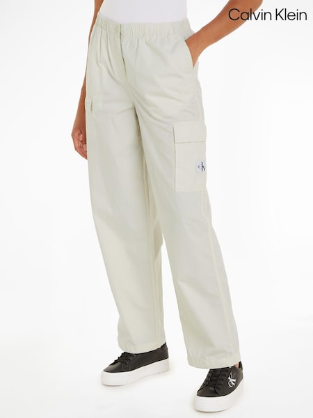 Calvin Klein Cream Logo Cargo Trousers (B75974) | €46