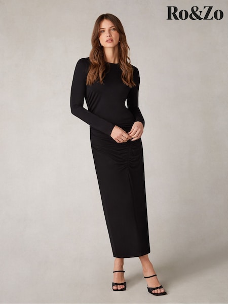 Ro&Zo Jersey Ruched Side Midaxi Dress (B76083) | €56