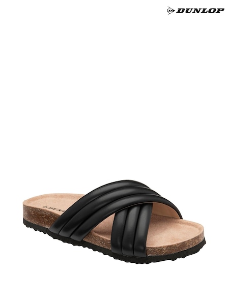 Dunlop Black Open Toe Mules Sandals (B76132) | €23