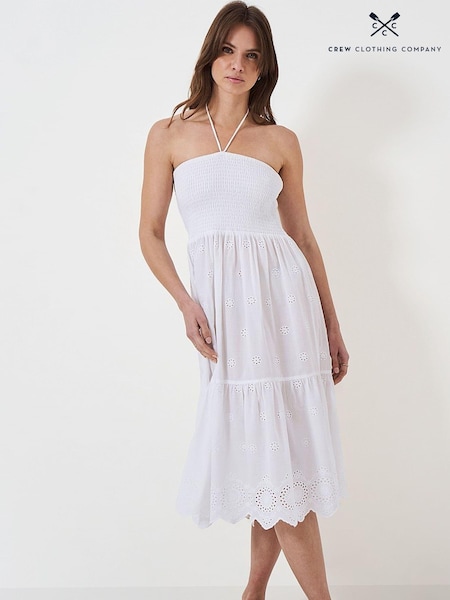 Crew Clothing White 100% Cotton 2-In-1 Beach Dress (B76133) | €37