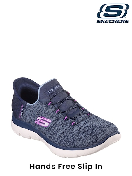 Skechers Blue Pink Womens Slip In Summits Dazzling Haze Trainers (B76154) | €105
