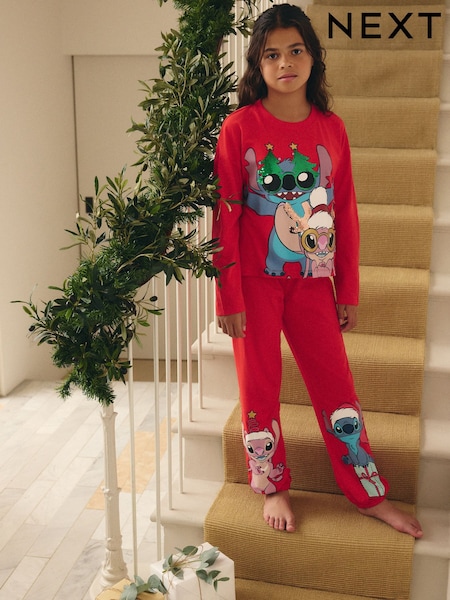 أحمر - License Lilo and Stitch Christmas Pyjamas (3-14yrs) (B76188) | ‏94 ر.ق. - ‏124 ر.ق.