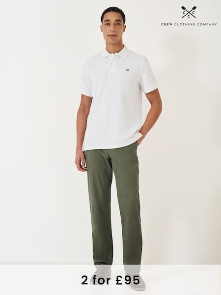 Crew Clothing Green Straight Chinos (B76194) | AED189