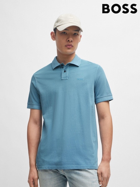 BOSS Sky Blue Pique 100% Cotton Polo Shirt (B76197) | €42