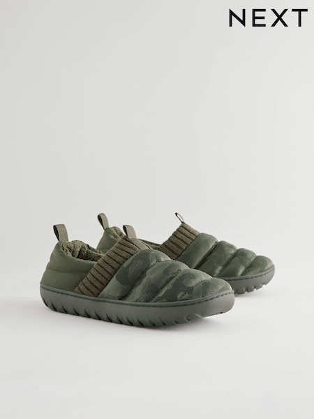 Khaki Camo Padded Close Back Slippers (B76317) | 75 zł