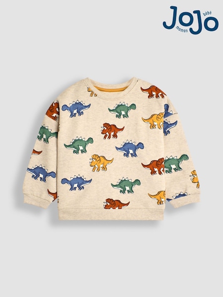 Natürlicher Dinosaurier - Jojo Maman Bébé Bedrucktes Sweatshirt (B76330) | 38 €