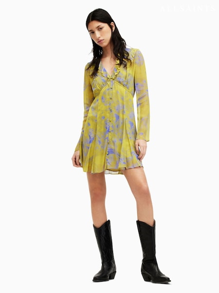 AllSaints Green Lini Inspiral Dress (B76480) | €108