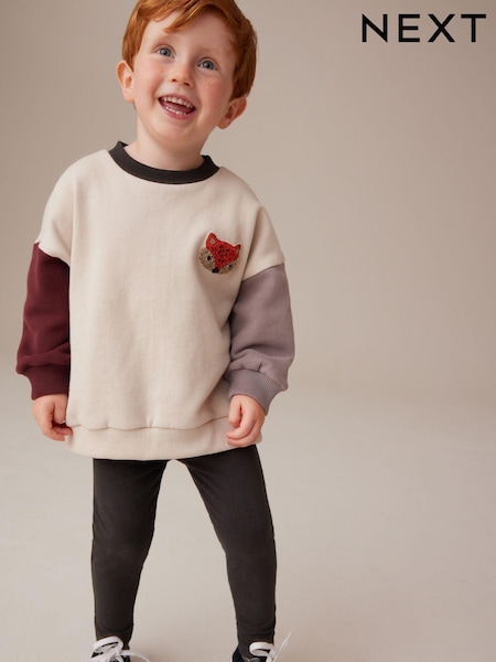 Stone Fox Colourblock Sweatshirt and Leggings Set (3mths-7yrs) (B76510) | €11 - €15