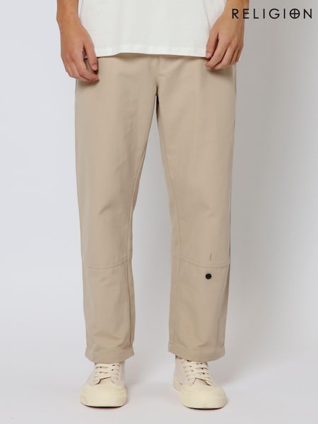 Religion Brown Button Chinos (B76649) | €46