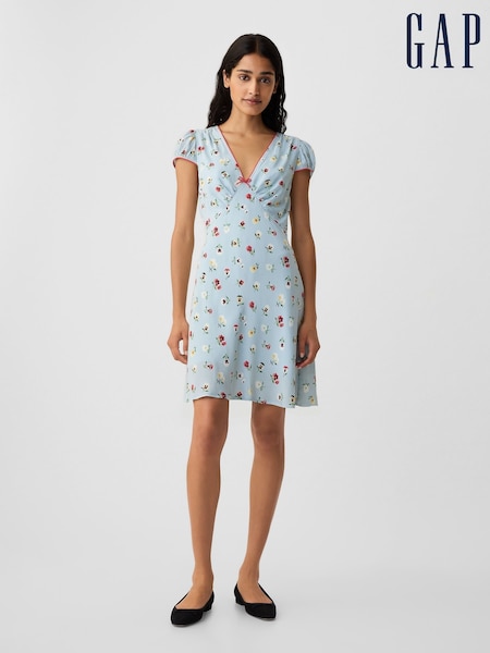 Gap Light Blue DÔEN Floral Mini Dress (B76693) | €52
