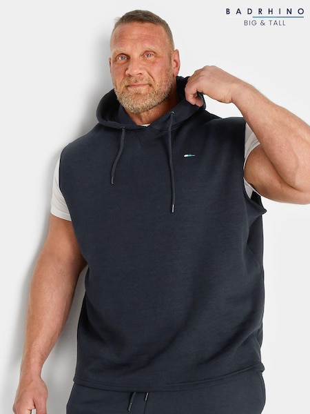 BadRhino Big & Tall Blue 100% Cotton Sleeveless Hoodie (B76911) | €34