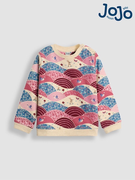 JoJo Maman Bébé Pink Bunny Hills Sweatshirt (B77097) | €17.50