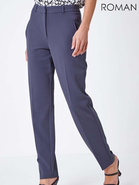 Roman Grey Long Straight Leg Stretch Trousers (B77100) | €40
