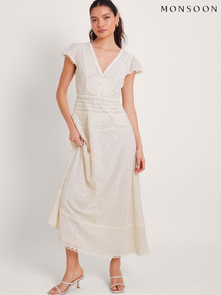 Monsoon Irene Broderie Dress (B77106) | 626 LEI