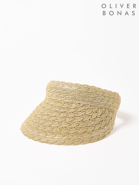 Oliver Bonas Gold Sparkle Visor Hat (B77141) | €15.50