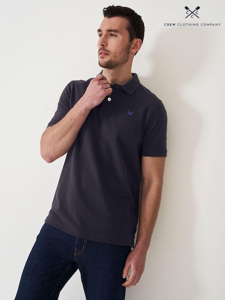 Crew Clothing Black 100% Cotton Pique Polo Shirt (B77160) | $92