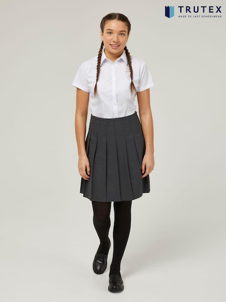 Trutex Grey 18" Stitch Down Permanent Pleats School Skirt (10-17 Yrs) (B77161) | €37 - €39