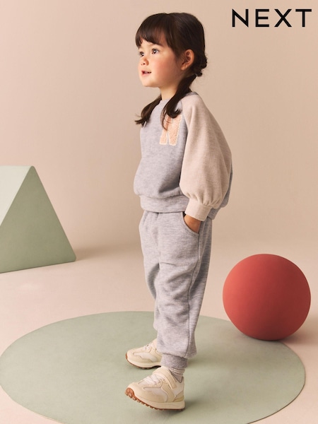 Grey Fleece Sweatshirt And Joggers Set (3mths-7yrs) (B77241) | CHF 22 - CHF 29