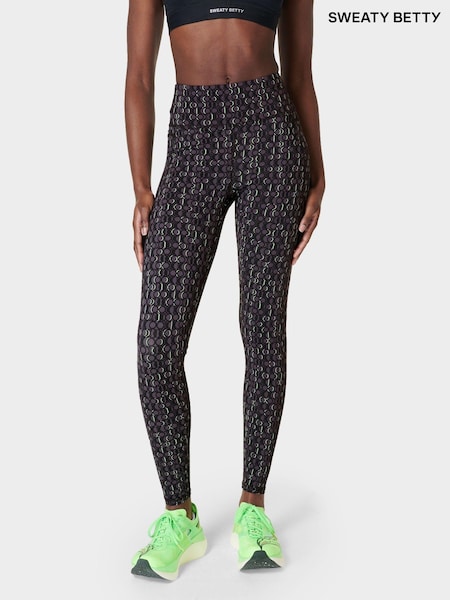 Schwarz Kreise-Aufdruck - Sweaty Betty Zero Gravity Leggings (B77257) | 59 €