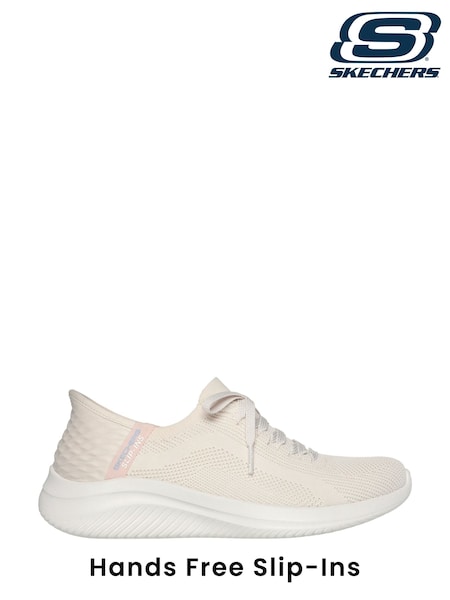 Кремовый - Skechers Wide Fit Slipins Ultra Flex 3.0 Brilliant Path Trainers (B77284) | €118