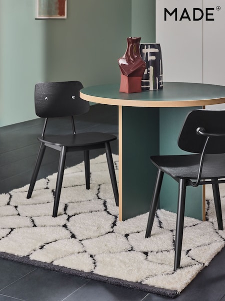 MADE.COM Set of 2 Black Airi Dining Chairs (B77300) | €377