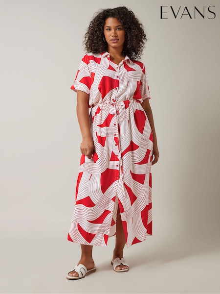 Evans Linear Print Shirt Dress (B77349) | €31