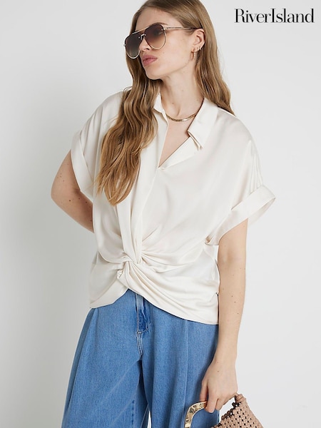 River Island Wrap Front Blouse (B77403) | 116 LEI