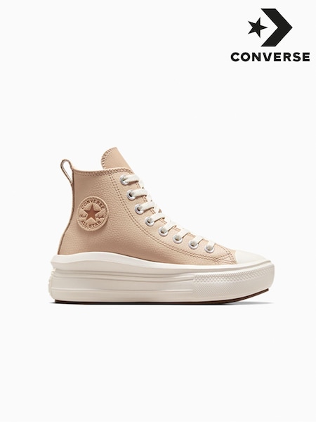 Converse Chuck Taylor Leather Fleece Lined Move Youth Trainers (B77442) | 214 LEI