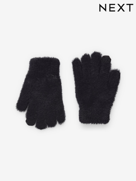 Black Fluffy Gloves (3-16yrs) (B77490) | AED20 - AED36