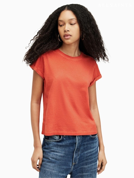AllSaints Orange Anns T-Shirt (B77506) | €34