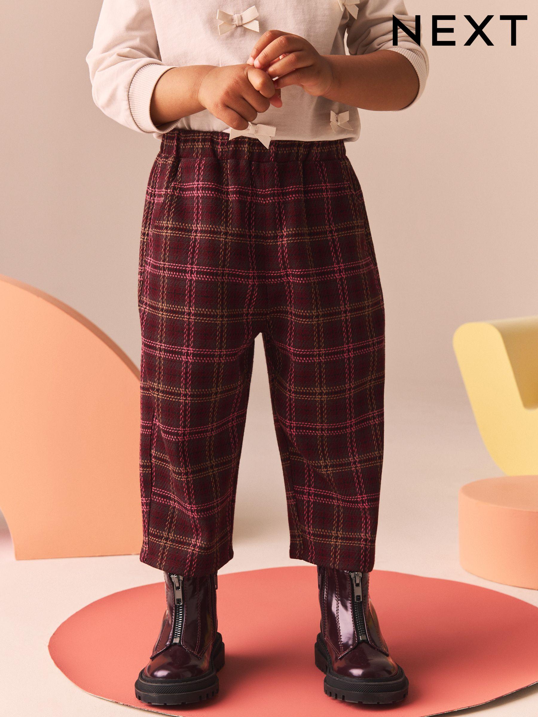 Plaid trousers girls cheap