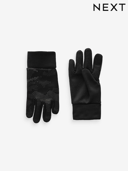 Black/Grey Print Sporty Gloves (3-16yrs) (B77575) | €11 - €16