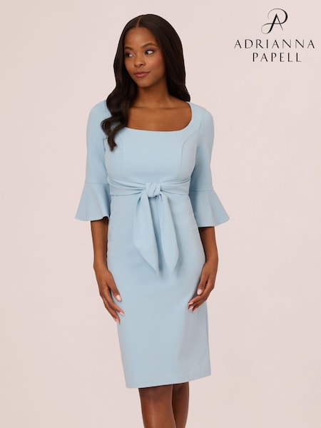 Adrianna Papell Blue Bell Sleeve Tie Front Dress (B77724) | €235