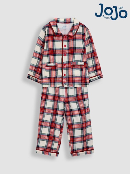 JoJo Maman Bébé Cream Check Woven Pyjamas (B77896) | AED128