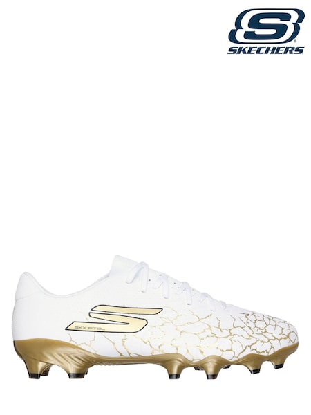 Skechers White 1.5 Academy Firm Ground Boots (B77903) | €119