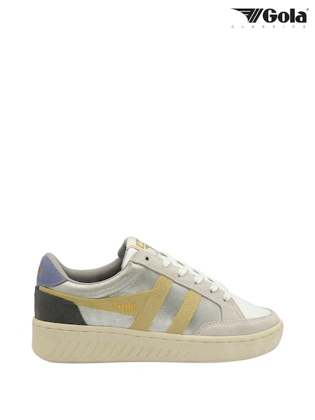 Gola Silver Ladies Superslam Blaze Lace-Up Trainers (B77907) | ₪427