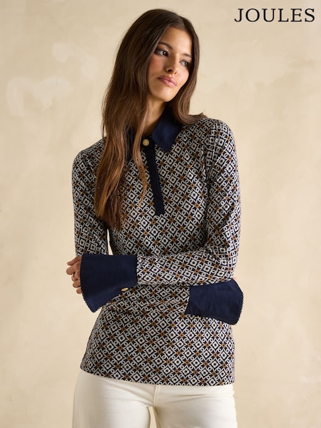 Joules Cordelia Blue Long Sleeve Top (B77991) | €53