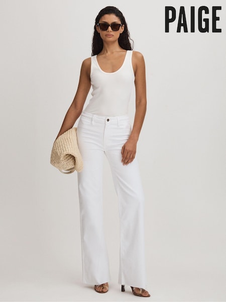 Paige Braided Waist Wide Leg Jeans (B78079) | €371