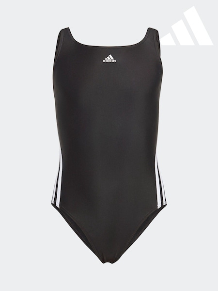Schwarz/Weiß - adidas 3Stripes Swimsuit (B78311) | 19 €