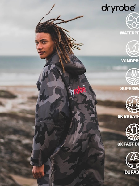 Noir - Regular Dryrobe Advance Adults Long Sleeve Robe