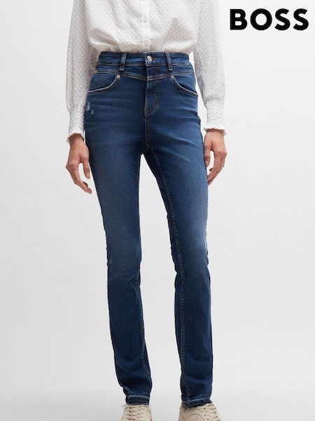 BOSS Dark Blue Slim Fit Supreme Movement Stretch Denim Jeans (B78336) | €84