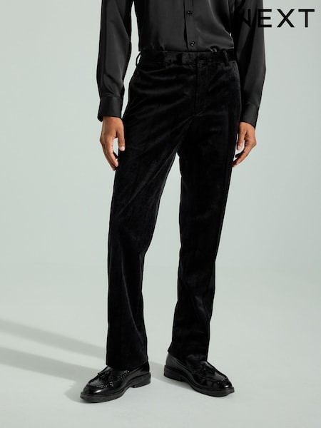 Black Velvet Tuxedo Trousers (B78411) | 156 QAR