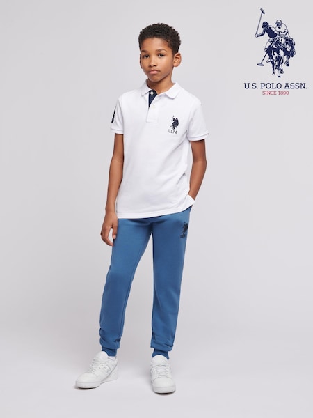 U.S. Polo Assn. Blue Boys Player 3 100% Cotton Joggers (B78447) | €53 - €64