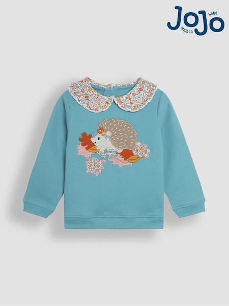 JoJo Maman Bébé Duck Egg Hedgehog Applique Collar Sweatshirt (B78462) | AZN 63