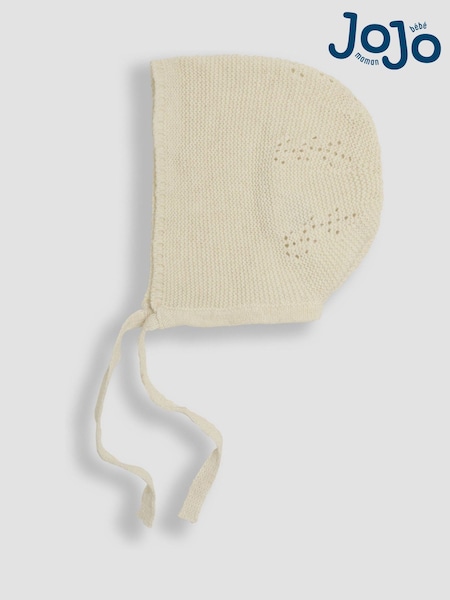 שמנת - Jojo Maman Bébé Knitted Baby Bonnet (B78470) | ‏60‏₪