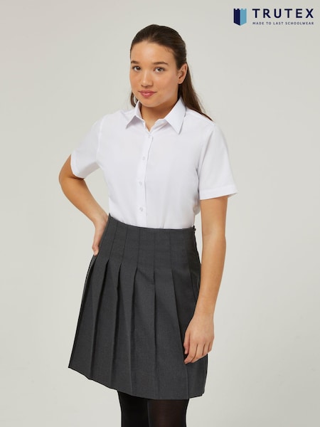 Trutex White Regular Fit Short Sleeve 2 Pack School Shirts (B78522) | 31 € - 34 €