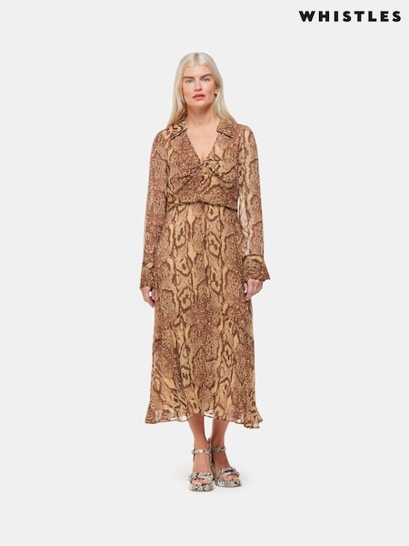 Whistles Animal Serpent Midi Dress (B78543) | €63